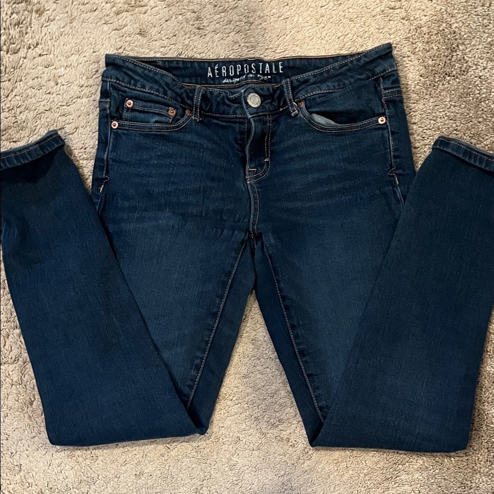 Aeropostale Women's Dark Blue Skinny Jeans